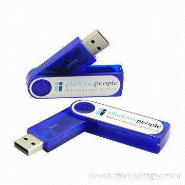 Rotate USB Flash Drives with FCC and CE Marks, Low-power Consumption